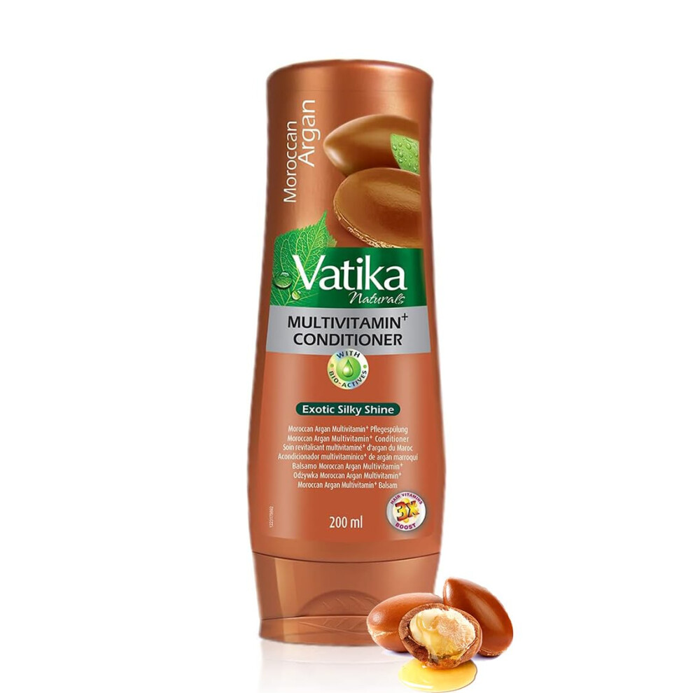 Vatika Naturals Multivitamin Enriched Argan Conditioner 200Ml | The Goodness Of Argan Oil & Soybean Oil | Blended With Vital Multivitamins | For Naturally Soft, Shiny
