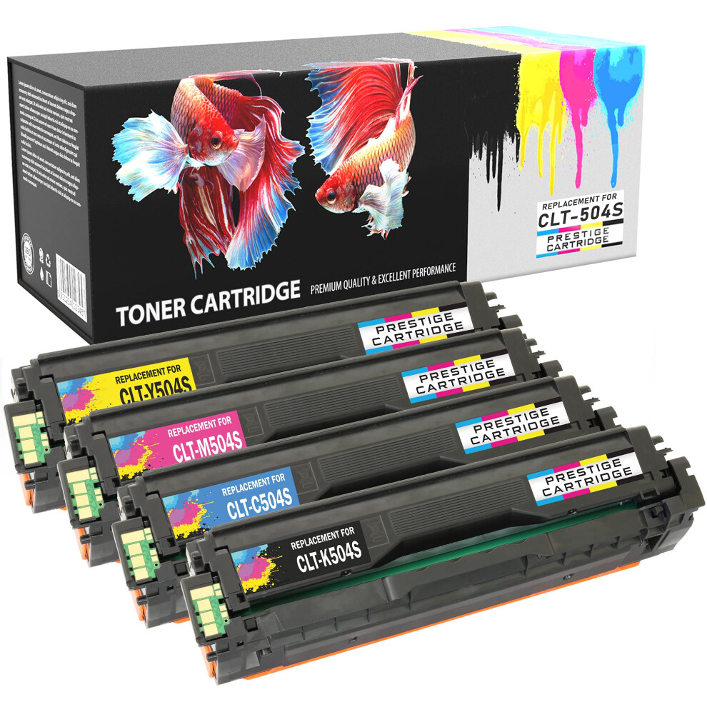 Clt-504S Set Of 4 Compatible Laser Toner Cartridges For Samsung Clp-415N, Clp-415Nw, Clx-4195Fn, Clx-4195N, Clx-4195Fw, Xpress C1810w, C1860fn, 712096118988