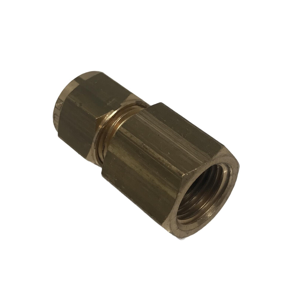 8Mm X 1/4" Bsp Female Compression Coupling Brass Cxfi Pipe Fitting Thunderfix 5309750575932