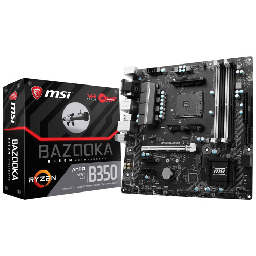 MSI AMD B350M BAZOOKA AM4 Ryzen MicroATX Motherboard