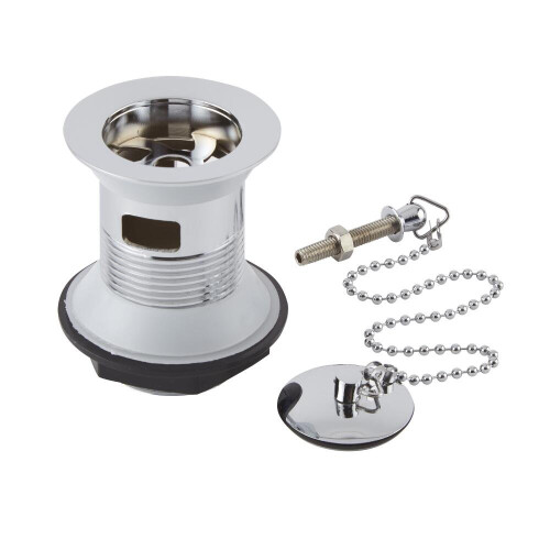 Milano Elizabeth Traditional Basin Waste Plug Ball Chain - Chrome