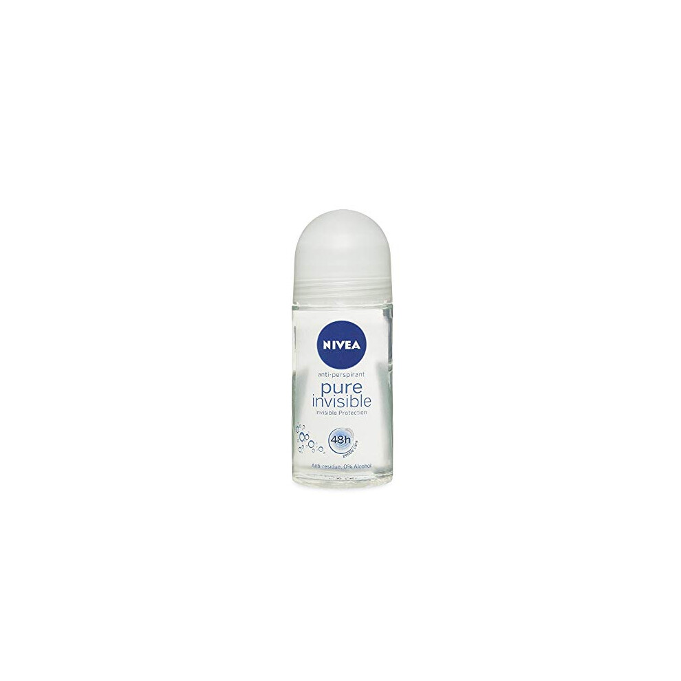 Nivea Women's "Pure Invisible" Deodorant Roll-On, Antiperspirant, 6 Pieces (6 X 50 Ml)