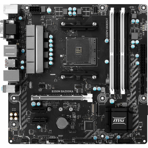 MSI AMD B350M BAZOOKA AM4 Ryzen MicroATX Motherboard 2