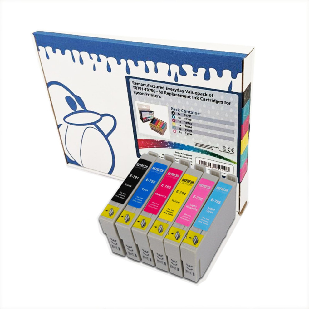 Remanufactured Ink Cartridge Replacement For Epson T0791 (Multi-Colour) 5055428250006