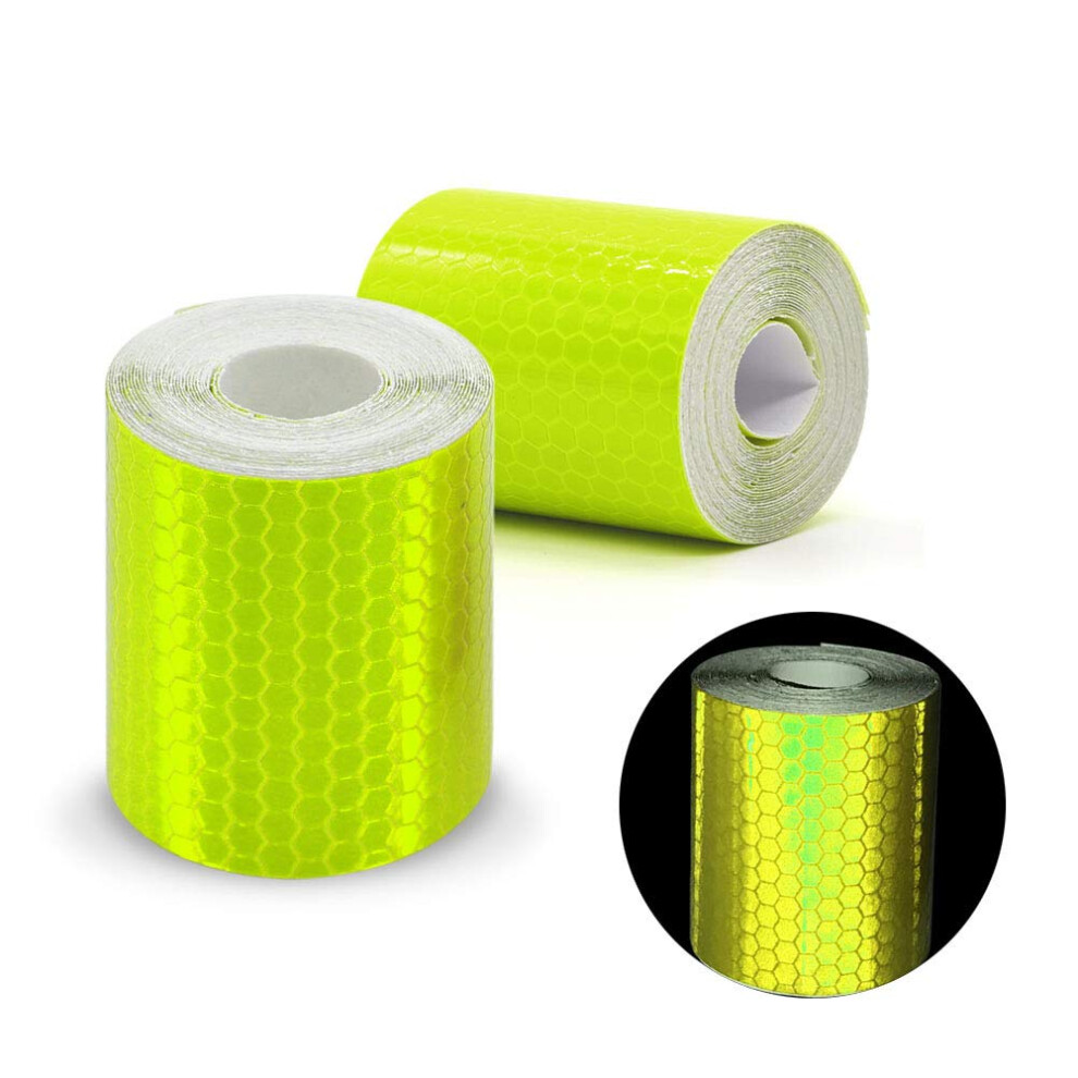2Pcs 3M*50Mm High Intensity Prismatic Reflective Safety Tape Vinyl Roll Self-Adhesive Security Marking Tape 655036824450