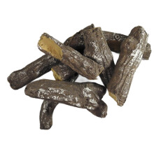 Brown Ceramic Fibre Log Set – 8-Piece Replacement Logs for Gas Fire, LPG, Electric Fireplace & Bio Ethanol Burner – Heat-Resistant Fuel Effect