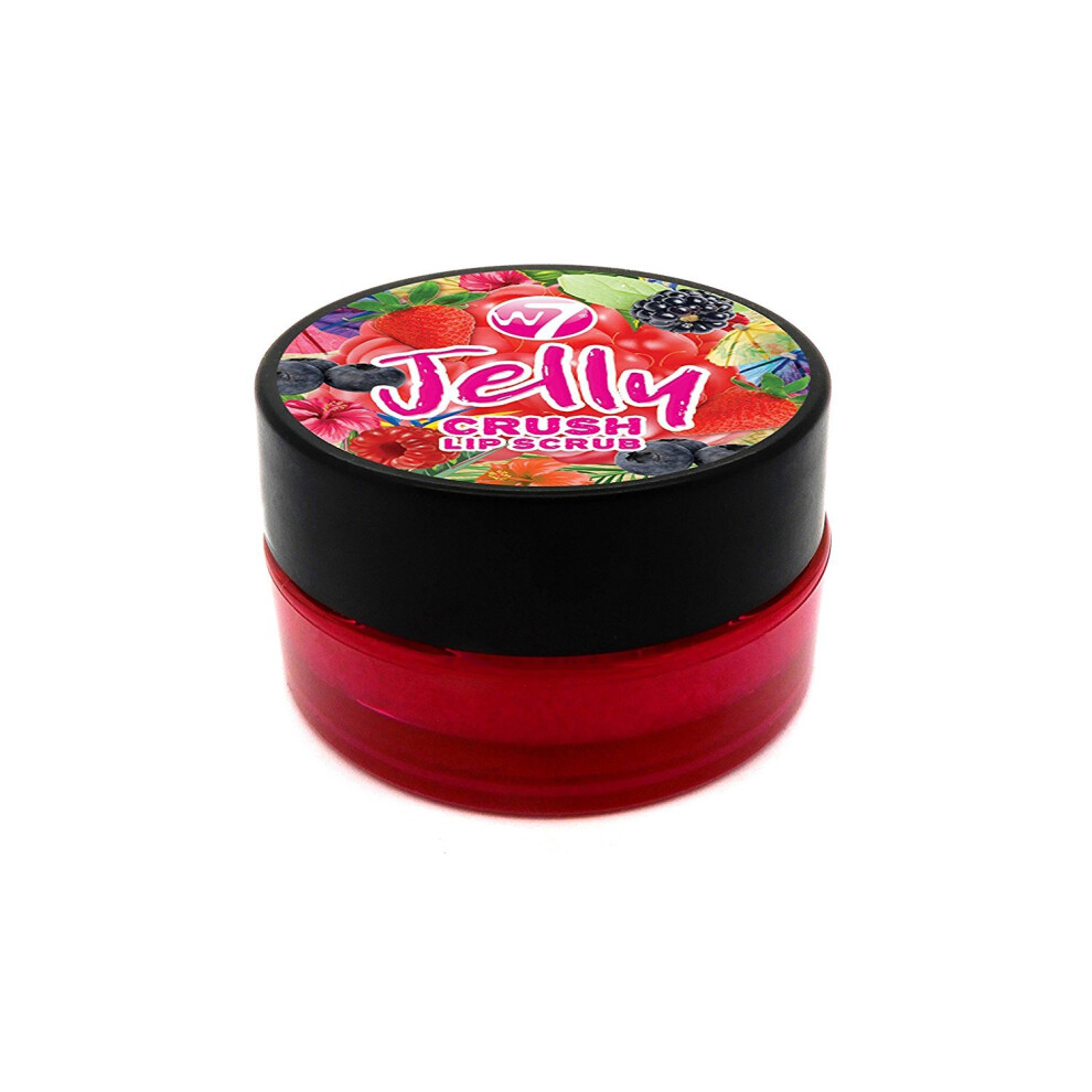 W7 Jelly Crush Lip Scrub Lip Exfoliator 6G-Berry Blast