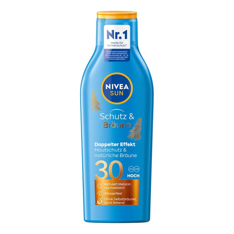 Photos - Sun Skin Care Nivea Sun Sun Lotion, SPF 30, Protection and Tanning, 200 ml Bottle 