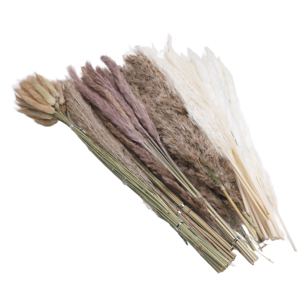 110 pcs Dried Pampas Grass Decor Bouquet for Wedding Rustic Phragmites
