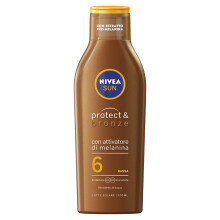 SUN Protect & Bronze FP6 Sun Cream 200 ml Bottle, Tanning and Moisturising Cream, Sun Milk for a Golden Tan, Intense and Even