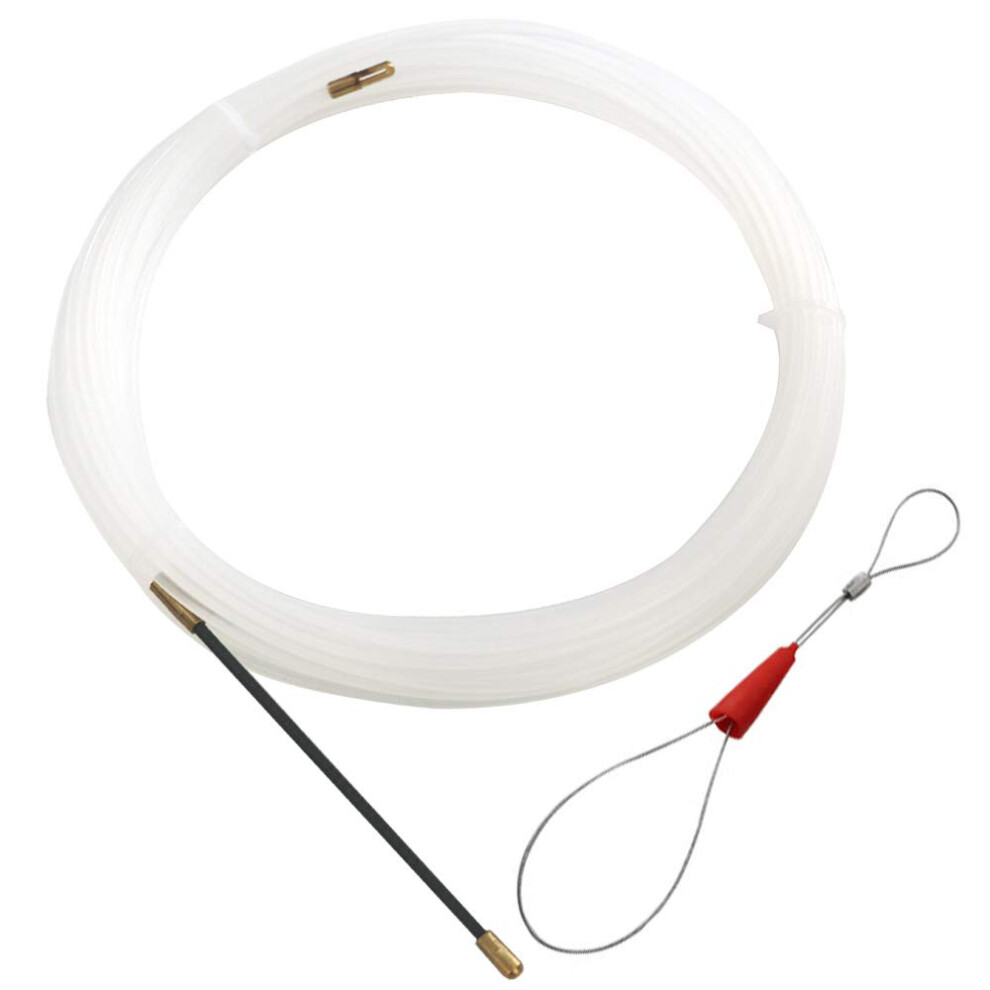 15M Fish Tape Ribbon Threader Puller Pull Head, Electrical Wire Threader 714035080189