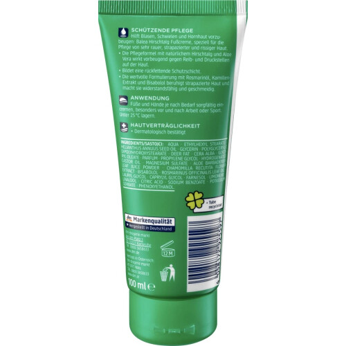 Foot Cream Hirschtalg, 100 ml - German product 1