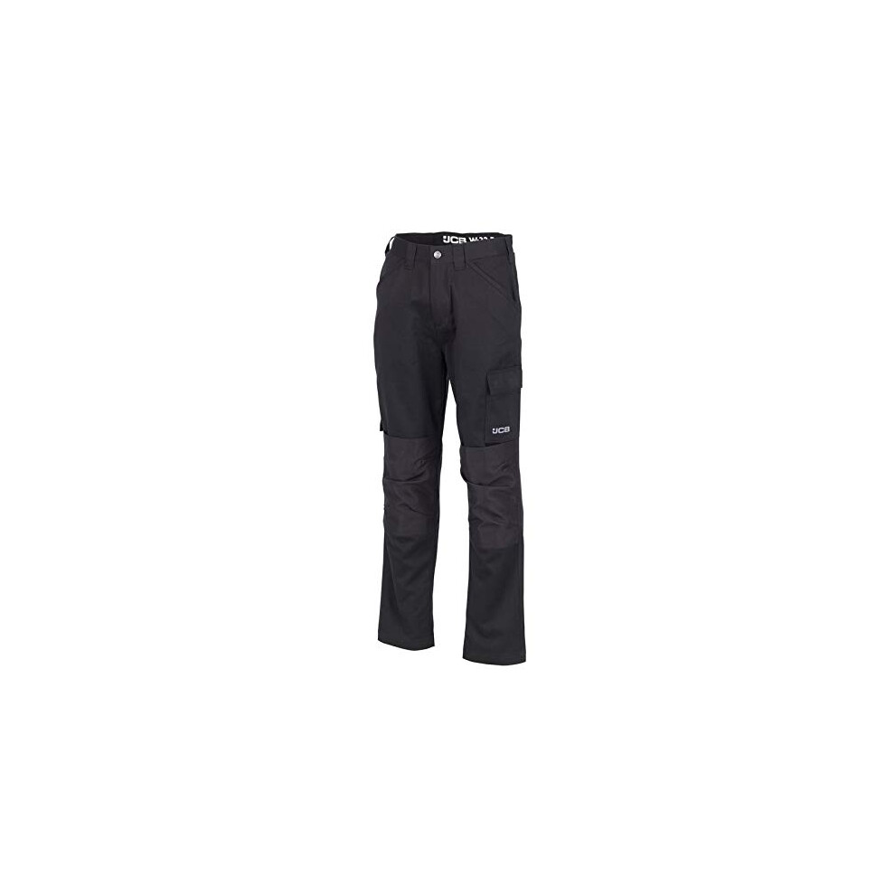 Jcb - Mens Work Trousers - Cargo Trouser Men - Essential Workwear Trousers - Black - Size 34 5052193027222