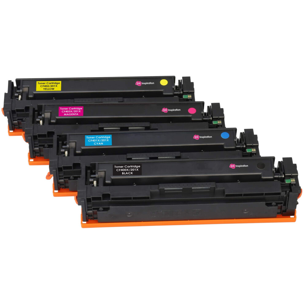 Set Of 4 Compatible Laser Toner Cartridges For Hp Color Laserjet Pro Mfp M277dw M277n M274n M252dw M252n | Replacement For Hp 201X Cf400x 2,800 Pages 5056321401588