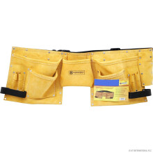 11 Pocket Tool Belt Pouch Toolbelt Buckle Leather Marksman 69098