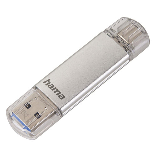 Hama USB-Stick "C-Laeta", USB-C USB 3.1/USB 3.0, 128GB, 40 MB/s, silber 1