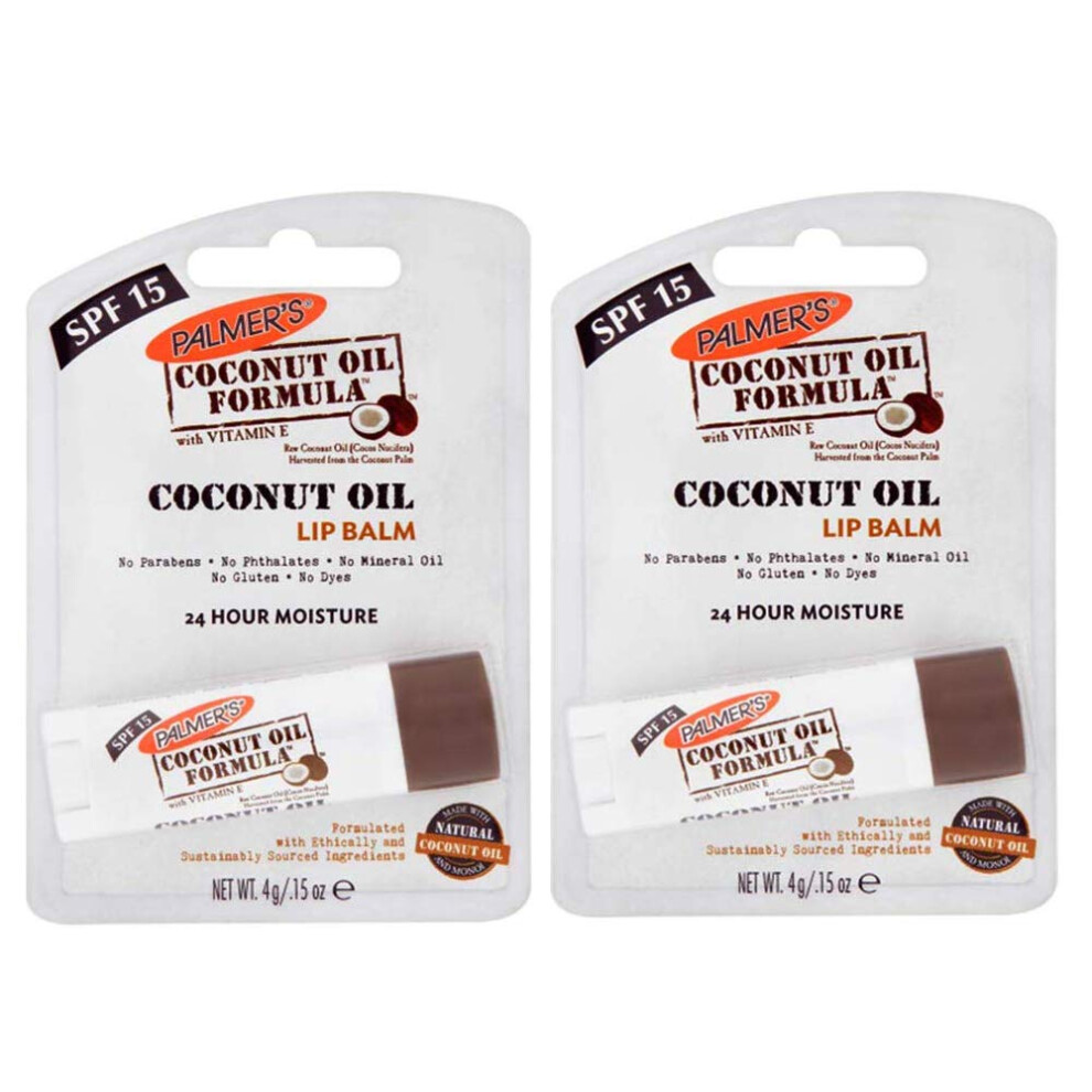 Palmer's Cocoa Butter Palmers Coconut Oil Cocoa Butter Formula Lip Balm With Spf15 - Pack Of 2