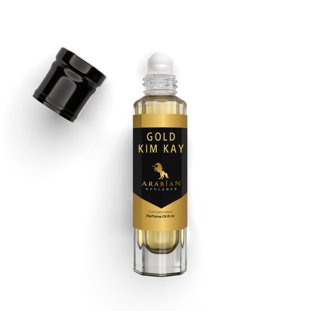 Arabian Opulence Gold/Amber Fr317 Kim Kay Perfume Oil For Women. 6Ml Roll-On Bottle. Citrus/Balsamic/Woody/Amber/Warm Spicy/Powdery