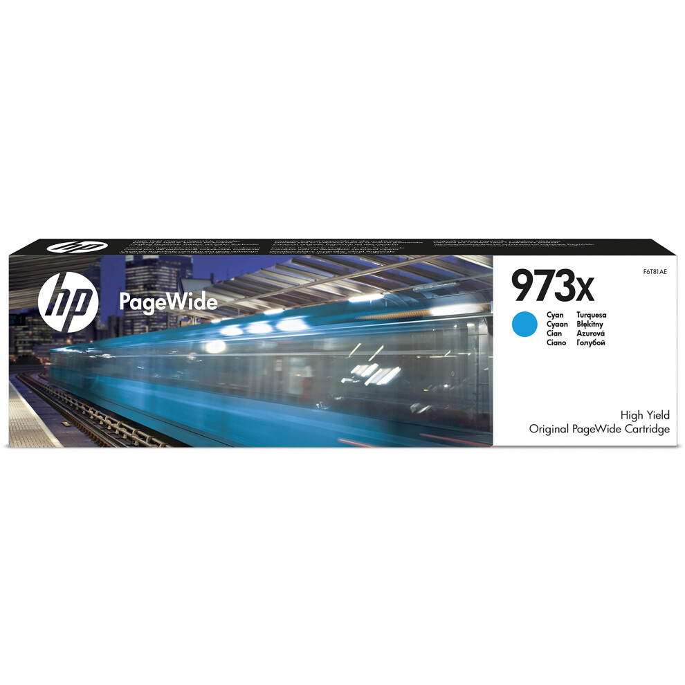 Hp 973X Cyan Original Ink Cartridge For Pagewide Pro 477/452 Blue
