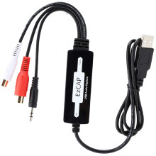 Audio Capture Card,USB 2.0 Audio Capture Stereo Acquisition Card with 3.5mm Female to Female Joint for Windows XP/Vista/7/8/8.1/10