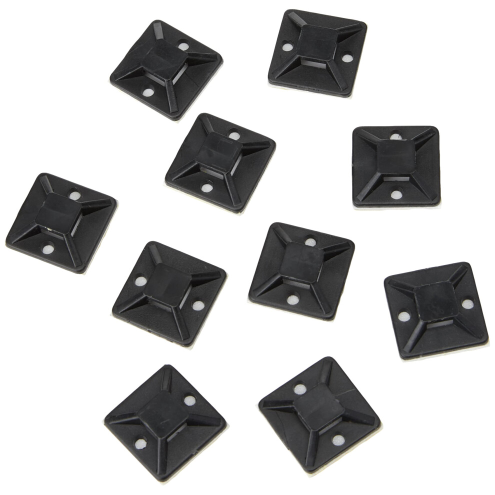 Nb/B22/Blk Cable Tie Base, 19 X 19 X 4 Mm, Black, Pack Of 10 5051259033979