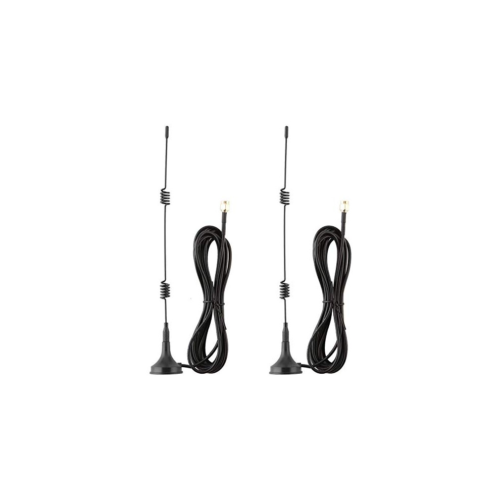 2Pcs 433 Mhz Unity Gain Omni, 6.6 Inches Antenna With Magnetic Base And Male Sma Connector Impedance 50 Ohms - 7Dbi 725835040228
