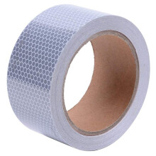 2in x 16.5ft Reflective Tape, Silver Marine Safety Warning Tape Waterproof, Solas Grade Pressure Sensitive Adhesive Film for Automobile, Bike, Truck,