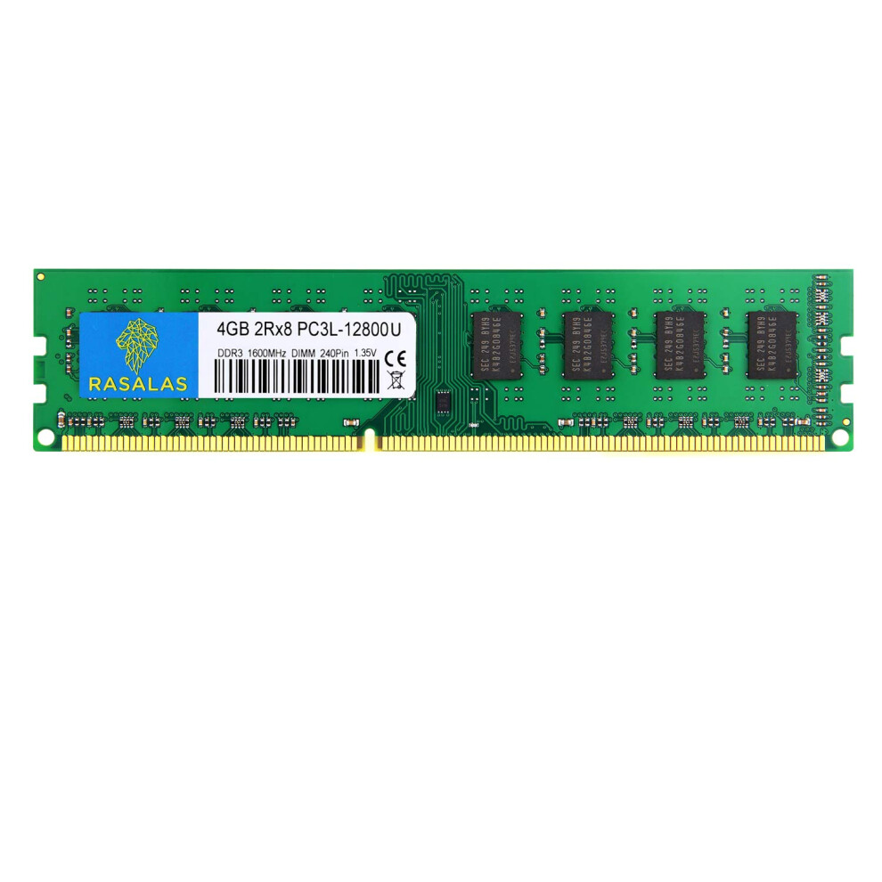4Gb Pc3-12800U Ddr3 1600Mhz Desktop Memory Ddr3 12800 Pc3l-1600 240Pin Dimm Ram 2Rx8 Cl11 1.35V Udimm Ram Memory For Desktop Computer 794604517094