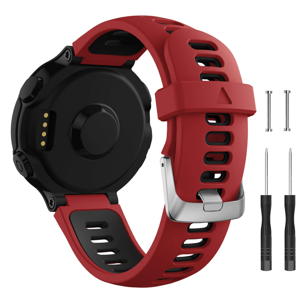 Forerunne 735Xt Strap, Silicone Watch Strap Wrist Replacement Band With Quick Release For Forerunner 735Xt 235 235Lite 230 220 620 630 6448182743553