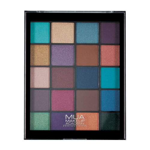 MUA 20 Shade Eyeshadow Palette (Peacock Plumage)