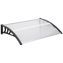 Door Canopy 120 X 80 X 23 cm Waterproof Front Door Canopy Rain Canopy Outdoor Shelter Front Back Garden Canopy Balcony Awning Front Door Window Canopy