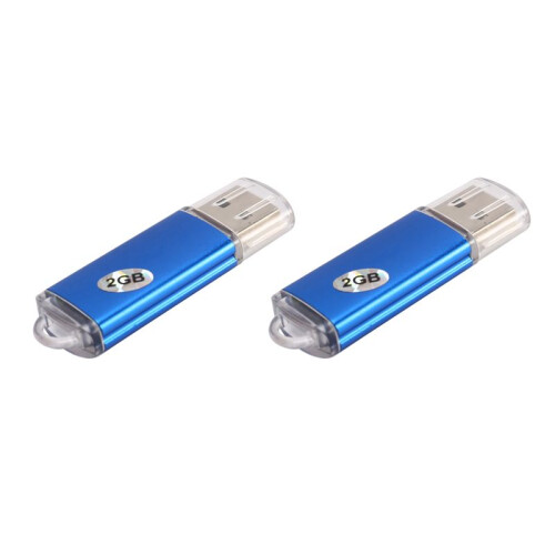 2X 2GB USB 2.0 Flash U-Skiva Blå