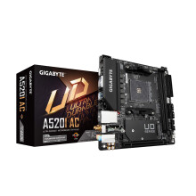 A520I AC (AMD Ryzen AM4/Mini-ITX/Direct 6 Phases Digital PWM with 55A DrMOS/Gaming GbE LAN/Intel WiFi+Bluetooth/NVMe PCIe 3.0 x4 M.2/3 Display