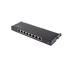 Good Connections Patch panel/patch panel - desktop - cat. 6, 250 MHz - gigabit capable - 8 port - 0.5 HE - STP shielded - tool opening - jet black
