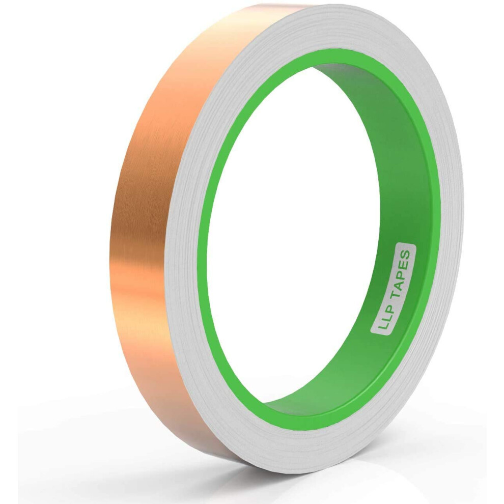 Copper Foil Tape 13Mm*10M*0.07Mm Dual Conductive Mult Sizes For Emi Shielding Stained Glass Circuit Craft Slug Moss Repellent Electrical Repair 791545808281