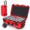 935 Waterproof Carry-On Hard Case with Wheels and Padded Divider - Red 1