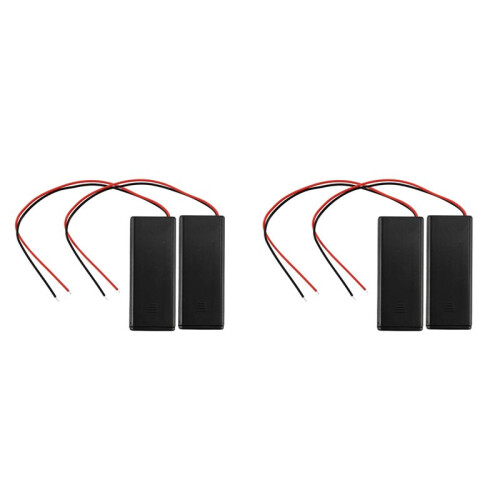 4 Pcs 2X Aaa 3 V Battery Holder Case Box Wire  / Off  M Cover