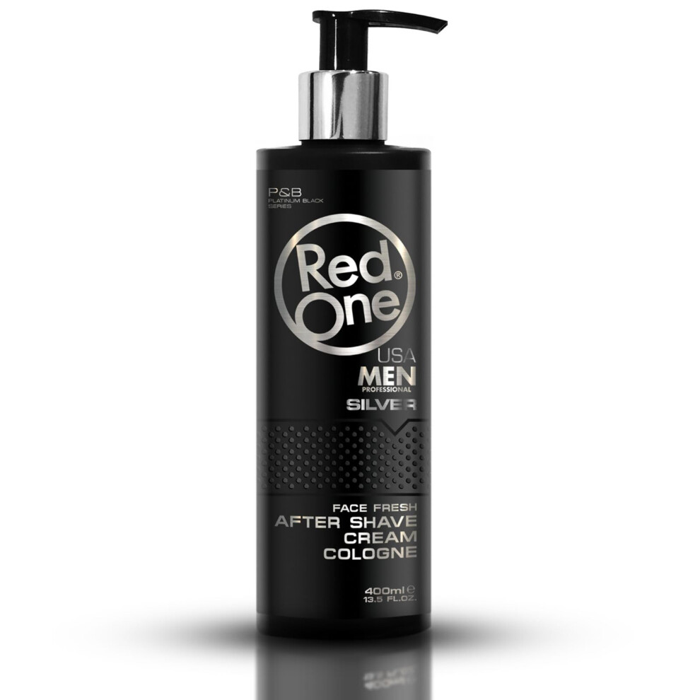 Redone Cream/Silver Aftershave Cologne For Men Â 400 Ml | Moisturising Balm & Cooling After Shave Cologne | Barber-Grade Grooming Lotion With Long-Lasting