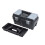 Large Plastic Black Toolbox Chest Professional Lid Storage Compartment Tools (500) 1