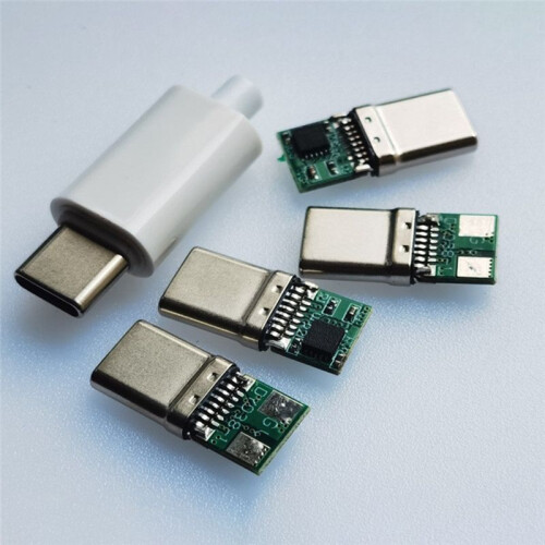 10 Unidades 12V PD/QC Decoy Board MóDulo de Carga RáPida com Shell PD 2 3.0  Trigger USB Type-C Macho QC4 Conector de Carga Branco 2