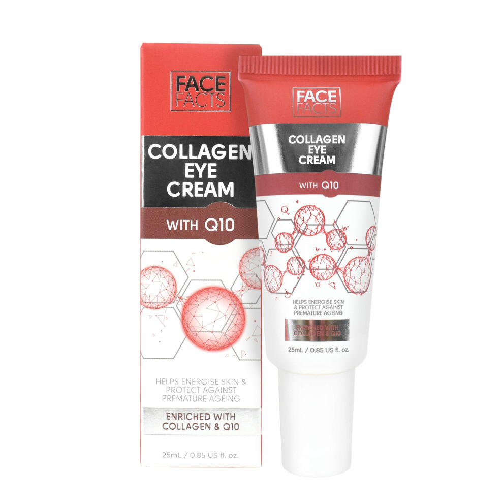 Face Facts Cream Collagen & Q10 Eye | Ubiquinone (Q10) + Vitamin E + Collagen | 25Ml