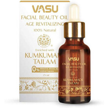Vasu Age Revitalizing Facial Beauty Oil Gives Natural Glow to face Enriched with Kumkumadi Tailam gives Radiant Skin clinically proven 25ml
