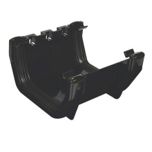 - Square Line Gutter Union Bracket 114mm Black