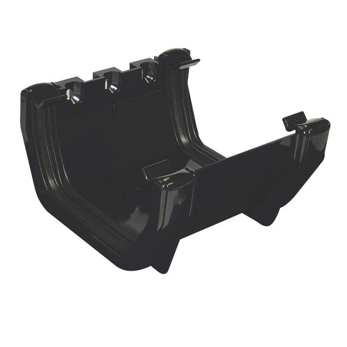 - Square Line Gutter Union Bracket 114mm Black