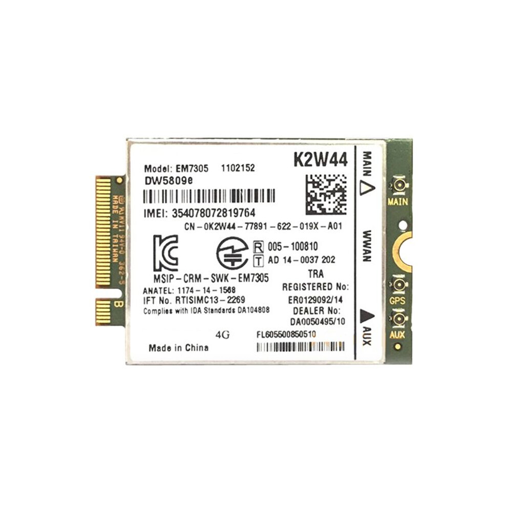 Em7305 Gobi5000 Wifi Card 4G Ngff Wwan Card For Latitude E7250 E7450 E5250 7214 7350 7414 Venue 8 Pro 5855 5056 6132123129772