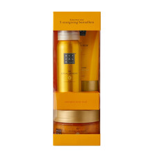 Gift Set from The Ritual of Mehr - Foaming Shower Gel, Body Scrub & Body Cream - With Sweet Orange & Cedar Wood - Trial Set