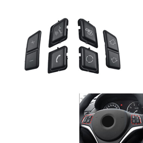 Car Steering Wheel Button Covers Control Menu  Button Cover Volume for  X1 E84 3 Series E90 E91 E92 E93 (B)