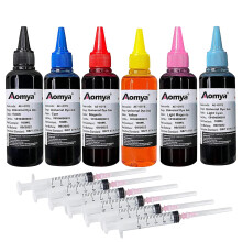600ml Universal Dye Ink Refill Kit for HP Canon Epsn Brother Lexmark Printers Compatible Cartridges Refillable Cartridge CISS CIS System 6 Color Set