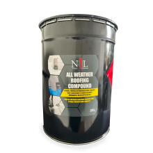 Njl Bitumen Roof Coating Compound All Weather Waterproof Protection 25L Black