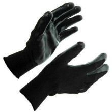 24 Pairs Black Nitrile Coated Work Gloves Nylon Safety Work Gloves Garden Gloves Builders Gloves Mens Gardening (X-Large/10)